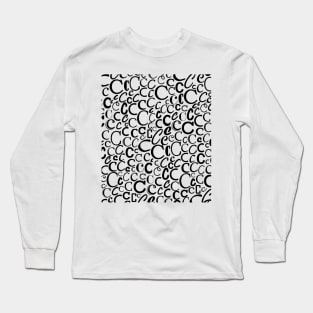 C - Typography (Black) Long Sleeve T-Shirt